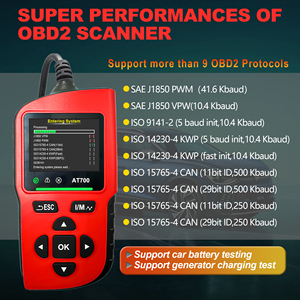 أداة تشخيص السيارات OBD2 طراز AT700، قارئ أكواد الأعطال OBDII/EOBD مع ضمان لمدة عام، محلل المحرك - Product Image 2