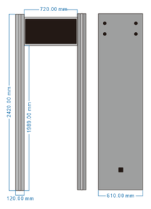 Aggiornamento del governo AI Walk Metal Detector test del telefono cellulare arco sicuro per il centro di riservatezza della scuola - Product Image 3
