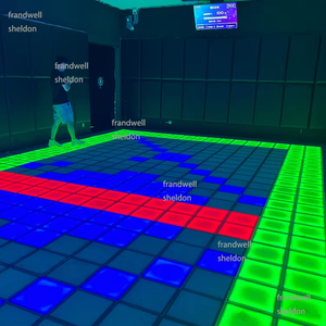 Interaktive DMX512 LED-Tanzfläche für Kinder IP65-Bewertung Beam Lights Game Tiles Requisiten für die Programmierung