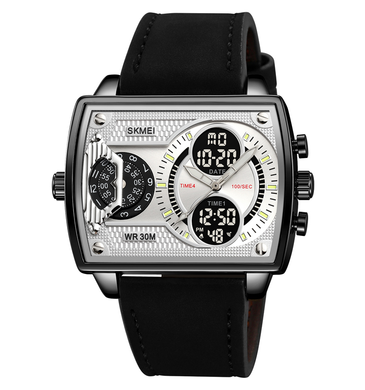 Noir/Argent-Cuir