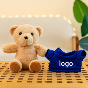 Üreticileri özel logo t-shirt ile 50 adet adedi peluş oyuncak oyuncak ayılar
