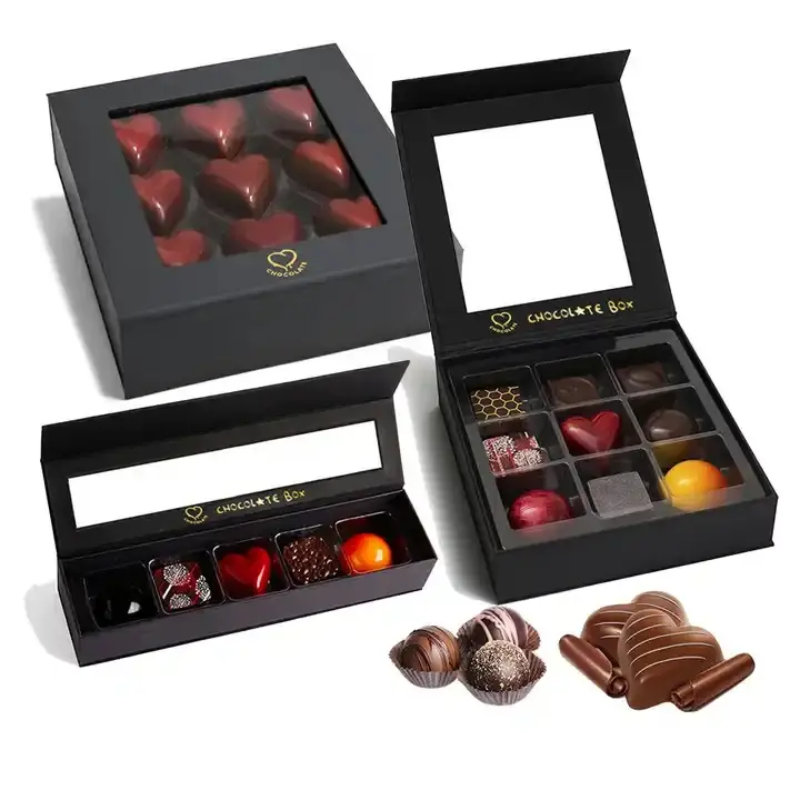 Роскошная квадратная жесткая эксклюзивная коробка для шоколадных батончиков, упаковка, ящик для пищевых продуктов, коробка для шоколада