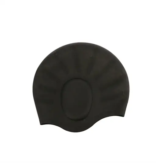 Gorros de natación con diseño personalizado para niños y adultos, gorro de natación de silicona con logotipo OEM, Color negro