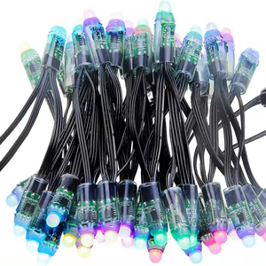 WS2811 5V 50PCs Digital RGB LED Pixel Light Direccionable individualmente DMX Redondo IP67 a prueba de agua - Product Image 1