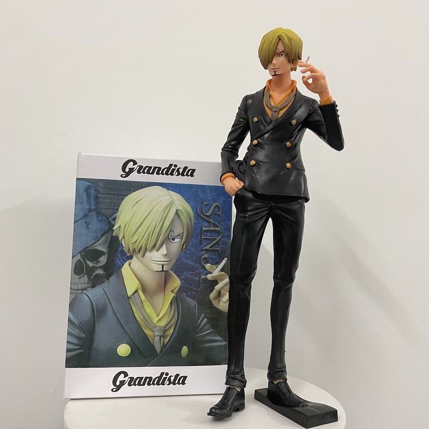 Grande figurine Sanji fumeur assemblée, en boîte couleur - 28 cm