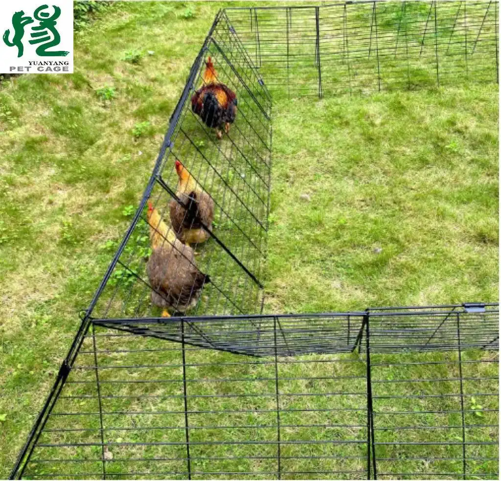 야외 및 안뜰 대형 닭 구멍 닭장을위한 대형 접이식 휴대용 멀티 치킨 오리 토끼 liv