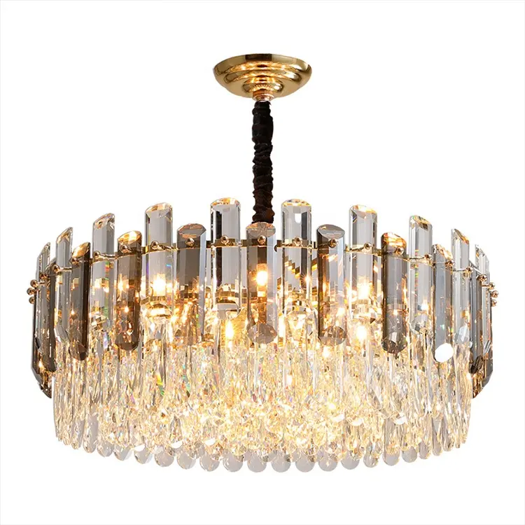 Plafonnier led en cristal doré de luxe, design moderne, luminaire décoratif d'intérieur, luminaire décoratif de plafond, idéal pour un mobilier de maison