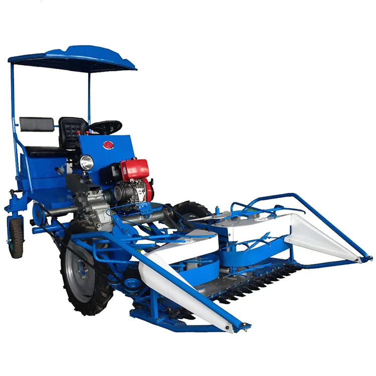 Segador de paja montado en tractor y máquina aglutinante para hierba de trigo mano tres ruedas Carpeta de caña para caminar