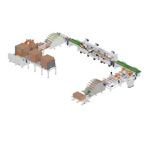 Máquina automática de corte de bloques de madera CNC Saifan SF8005 + sistema apilador-para industrias de paletas de madera nueva condición PLC Core - Product Image 1