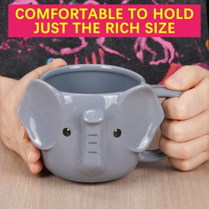 大象杯可爱陶瓷咖啡杯<span class=keywords><strong>3D</strong></span>瓷茶杯女卡哇伊杯大象礼品圣诞礼物