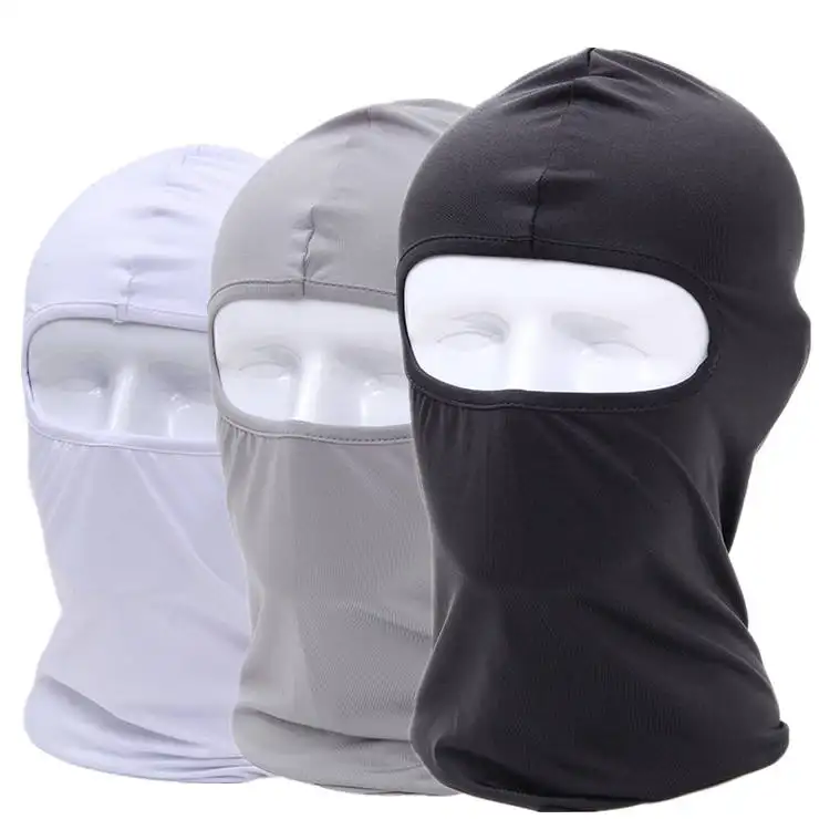 Máscara facial completa de Baclava para hombre con logotipo personalizado de alta calidad, protección solar, a prueba de viento, máscara de esquí negra, pasamontañas para casco de carreras
