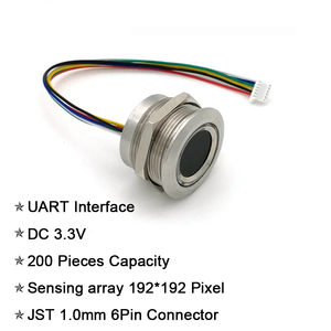 R503เครื่องสแกนเนอร์โมดูลสแกนลายนิ้วมือแบบคาปาซิทีฟ SH1.0-6Pin DC3.3V ไฟ LED แบบวงกลมวงแหวน RGB - Product Image 6