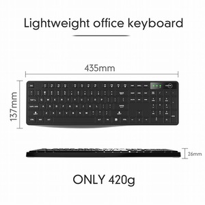 Ratón silencioso inalámbrico ultrafino de 2,4G de tamaño completo, combinación de Teclado multifuncional, conexión USB, Kit de ordenador de oficina, película plateada - Product Image 5