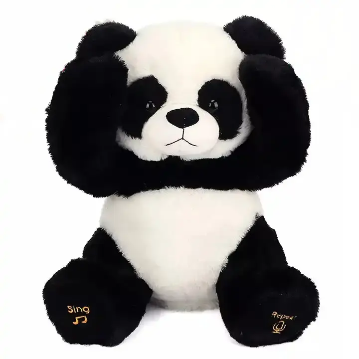 Oso panda de peluche electrónico, oso de peluche, muñeco de canción de cumpleaños, juguetes bonitos para niños, regalo de cumpleaños