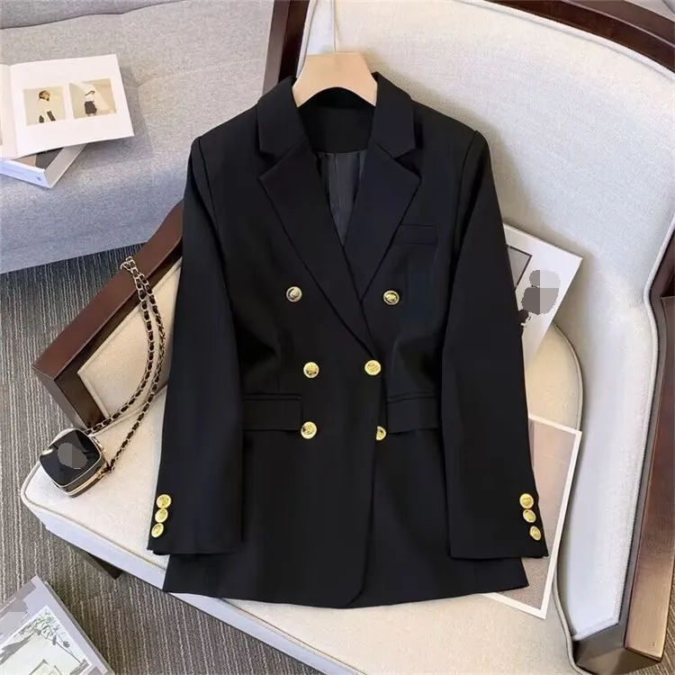 Mujeres Office Lady Business Trendsetter Breasted Trim Suit Tops Ropa Mujer Botón suelto Business Casual Coat Traje femenino