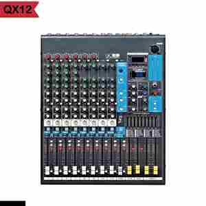 Mezclador de audio profesional QX12 Controlador de audio Dante de 12 canales con 16 entradas de micrófono/Lin y 16 salidas analógicas para DJs - Product Image 2