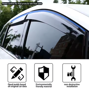 Aksesoris Eksterior Mobil Laris Manis Pelindung Jendela Krom Penahan Cuaca Deflektor Mobil Pelindung Matahari untuk 4 Runner - Product Image 3