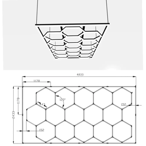Casa garage luce cellulare e sistemi commerciali luce esagonale a led illuminazione esagonale a LED fai da te - Product Image 1