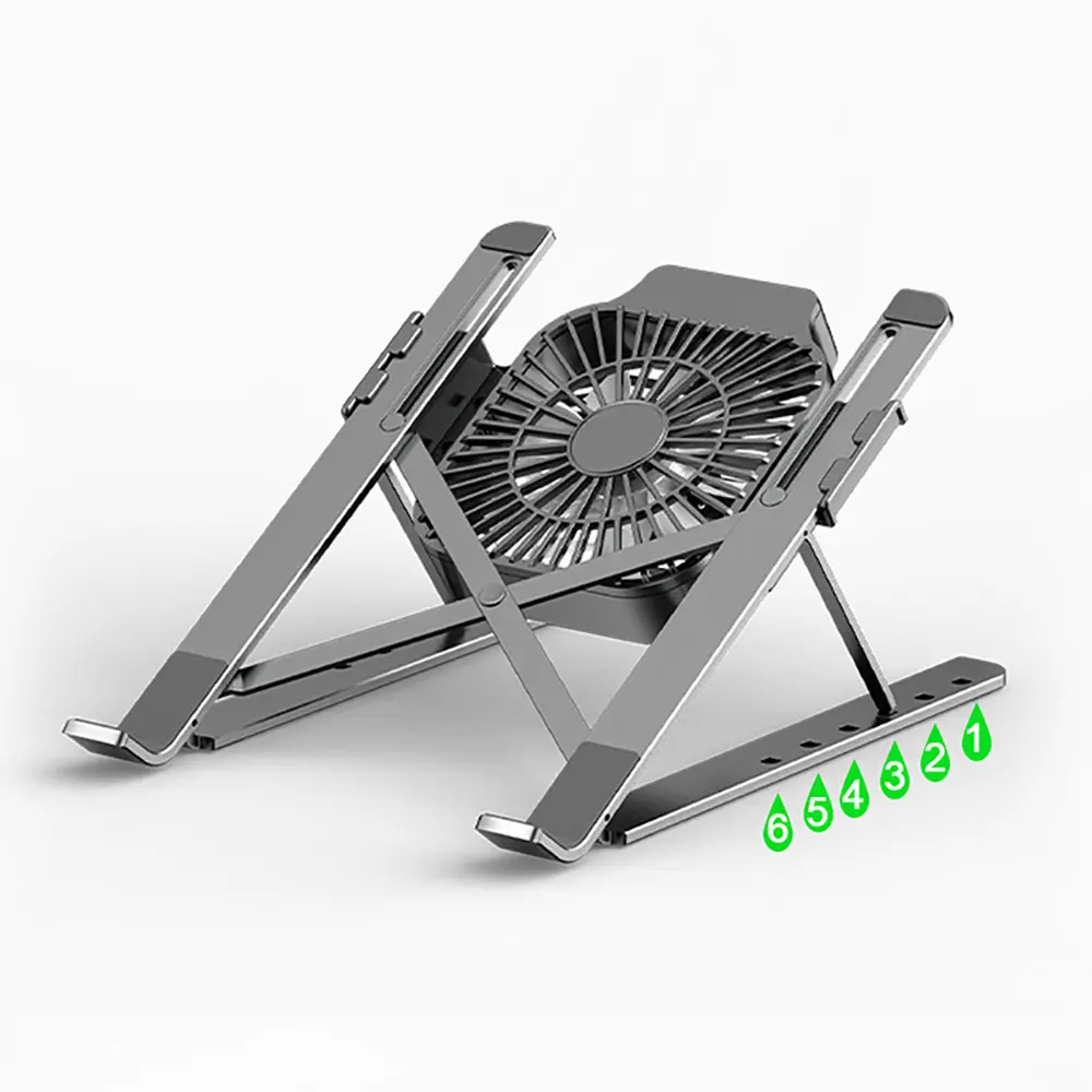 Foldable LaptopタブレットStand With Cooling Fan Heat Dissipation For Desktop MacBook Air Pro Stand Notebook Holder HP DELL Cooler