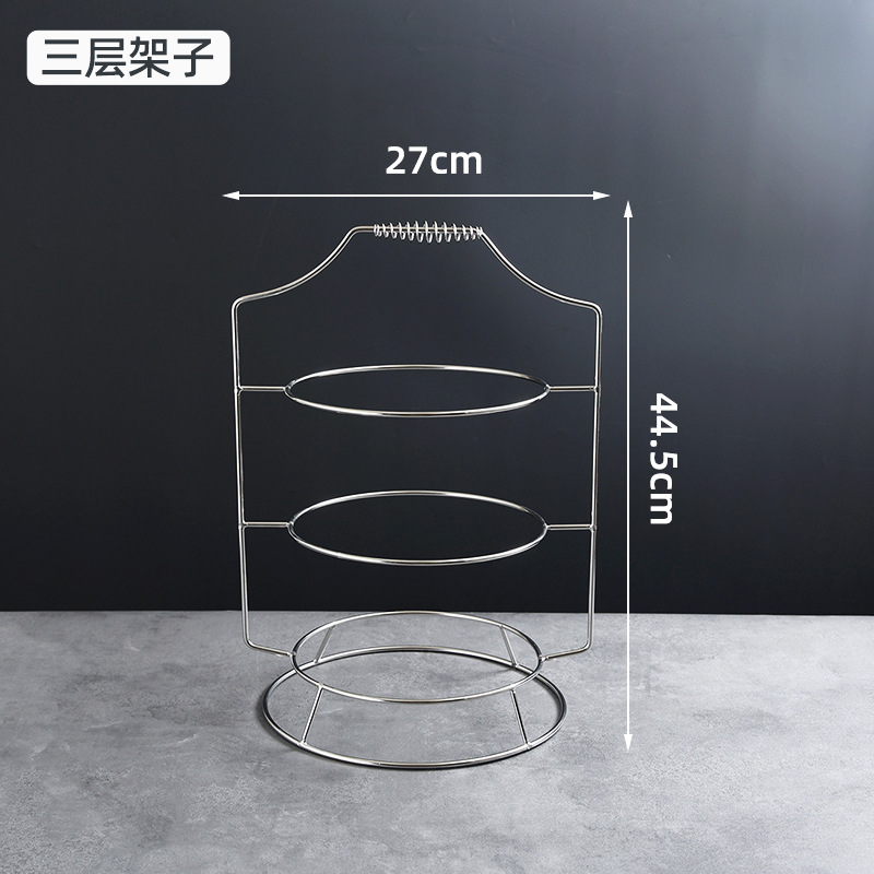 Three-tiered rib rack with 22-26cm ribs