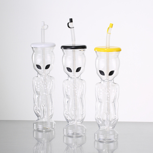 850ml Plastic Alien Party <strong>Cup</strong> Surreal Sci-Fi Punk Smoothie Bottle Custom Plastic Alien <strong>Cup</strong>