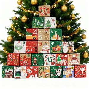 Siheny Tái Chế Thiết Kế Mới 24 Ngày Giấy Giáng Sinh Advent Đếm Ngược Hộp Quà Tặng Với Bất Ngờ Cho Trẻ Em Gia Đình Cookie Kẹo - Product Image 6