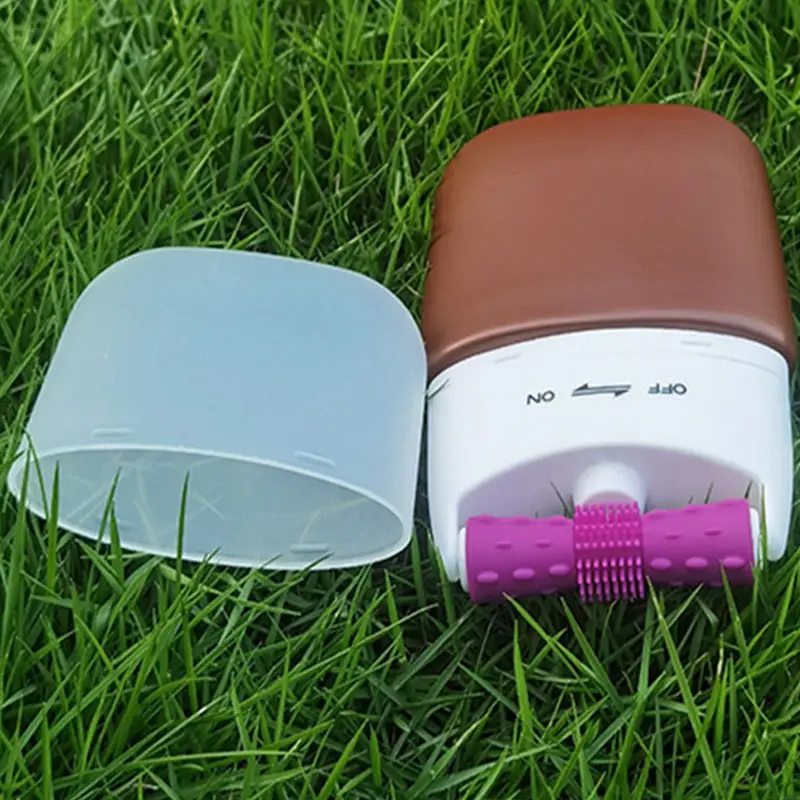 30-100ml empty pet brown double roller face plastic balm personalized lotion massage oil bottle