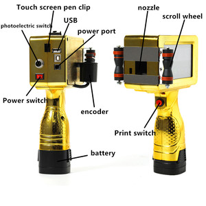 Impresora de inyección de tinta portátil TIJ de alta calidad, 12,7mm para tarjeta, código QR, producción de código de barras, imagen y codificador de números - Product Image 4