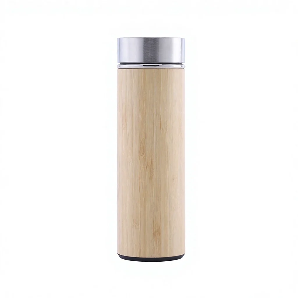 Wood color-450 straight cup steel bottom