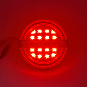 E-mark akıllı 5.3 inç 4 inç yuvarlak 12V <span class=keywords><strong>LED</strong></span> far park lambaları römork kamyon RV araba için 80 inç altında sinyal lambası açın