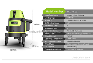 Laser <strong>Level</strong>, Outdoor Green Light Laser <strong>Level</strong>, 3-<strong>line</strong> Construction Leveling Tool - Product Image 6
