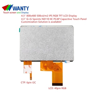 Panel táctil LCD TFT de 4,3 pulgadas, módulo de pantalla táctil, resistente al agua, venta al por mayor