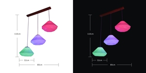 LED天井プラスチックドームライトリモコン付き新しいデザイン & 色を変える機能 - Product Image 5