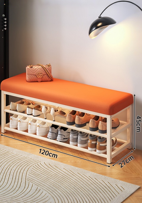 120 cm BLANC-ORANGE