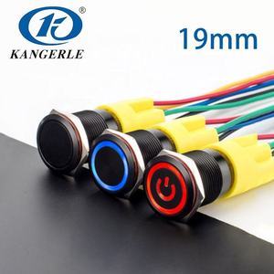 Electronic <strong>Illuminated</strong> <strong>Push</strong> <strong>Button</strong> Waterproof Black Metal <strong>Push</strong> <strong>Button</strong> Switch With Power LED 19mm Chinakel Led Metal <strong>Push</strong> <strong>Button</strong> - Product Image 2