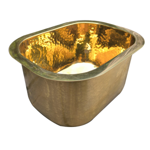 30.5cm Undermount <strong>Drop</strong>-in Hand Made <strong>Rectangular</strong> Shiny Gold Stainless Steel Wash Basin <strong>Sink</strong> for Bathroom - Product Image 2