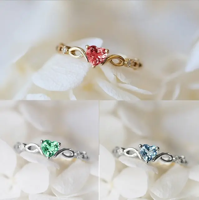 Wholesale Cheap Price Jewelry Ring for Women 925 Silver Plated Heart Shaped Ring