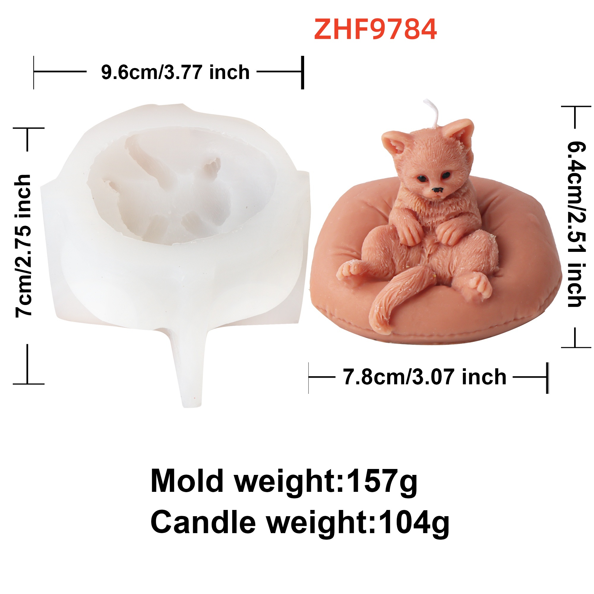 Cat Resin Soap Mold