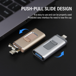 Unidad Flash USB 3 en 1 de alta velocidad para iPhone almacenamiento externo 32G 64G 128G pendirves memoria USB para IOS Android