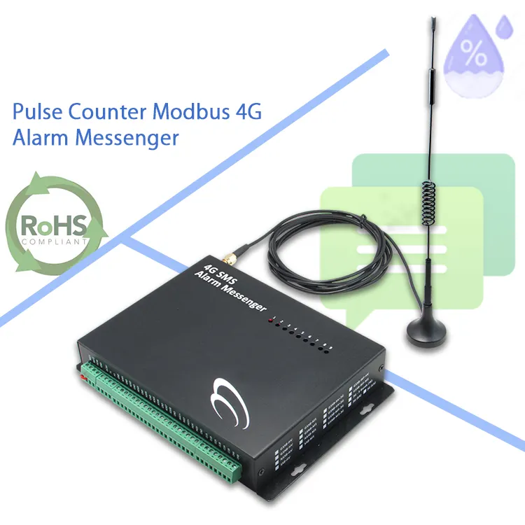 UMT8-MS-4G 4G 모바일 네트워크 SMS 게이트웨이 4g 센서 습도 센서 온도 단일 데이터 로거를 통해 Modbus 데이터를 업로드