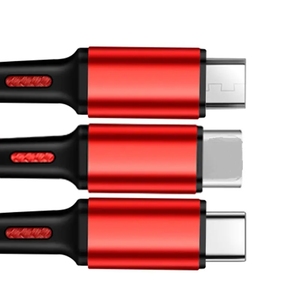 ユニバーサル多機能卸売耐久性データ3 in 1 USB急速充電ケーブル携帯電話/Type-C/Android用充電コード - Product Image 5