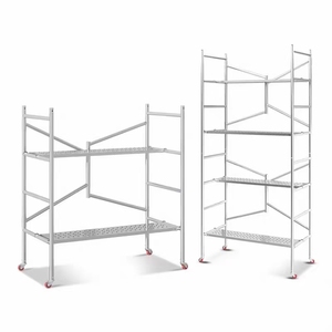 Andamio plegable Altura DE TRABAJO Multipropósito Pequeño Mini tipo Metal Andamio plegable móvil con ruedas universales - Product Image 2