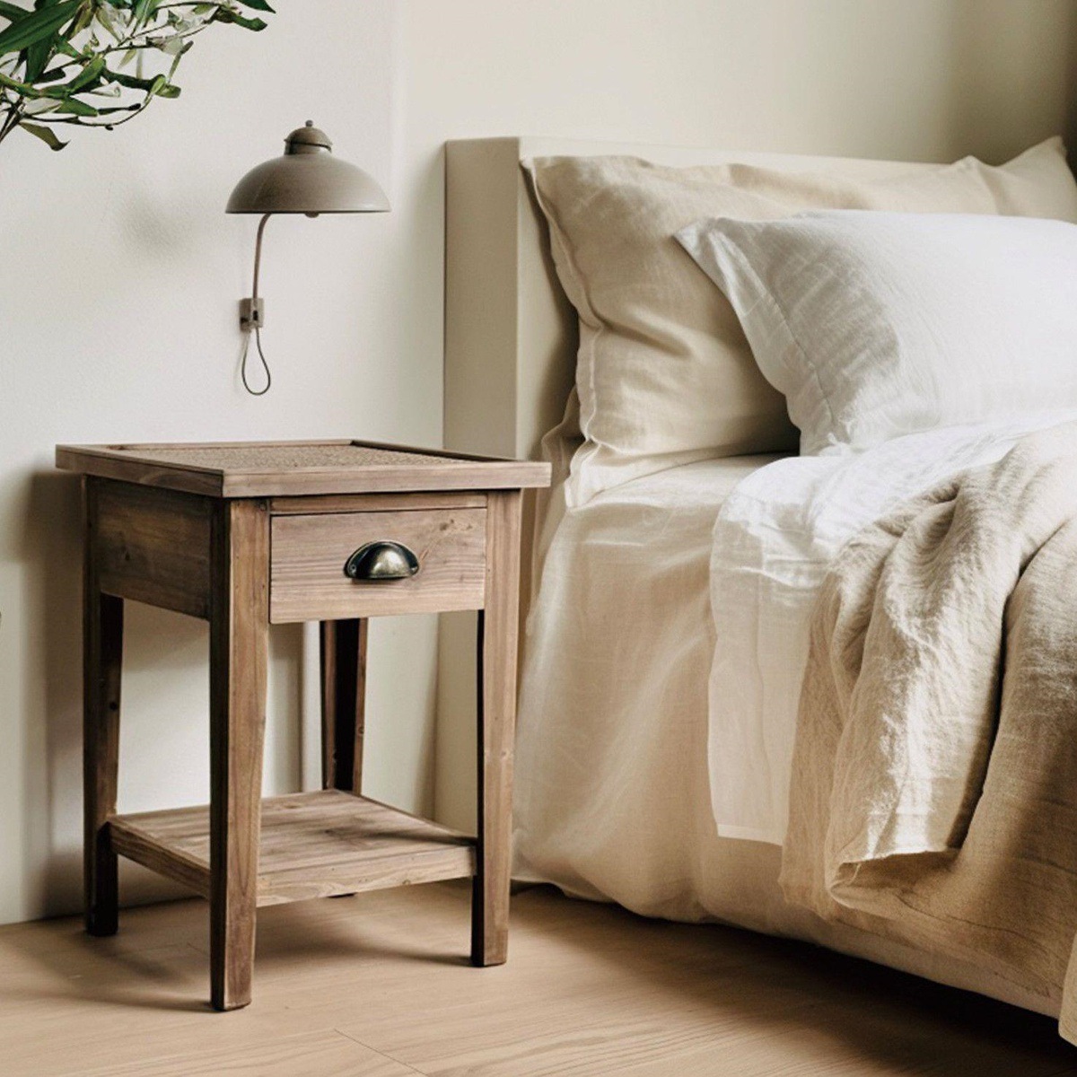 Limited-time special offer: Distressed bedside table, 36*36*50.5cm