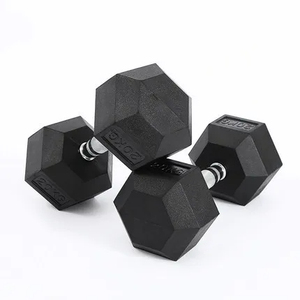 Mukavemet eğitimi için Metal saplı çift veya tek elle sıkıştırılmış altıgen dambıl - Product Image 4