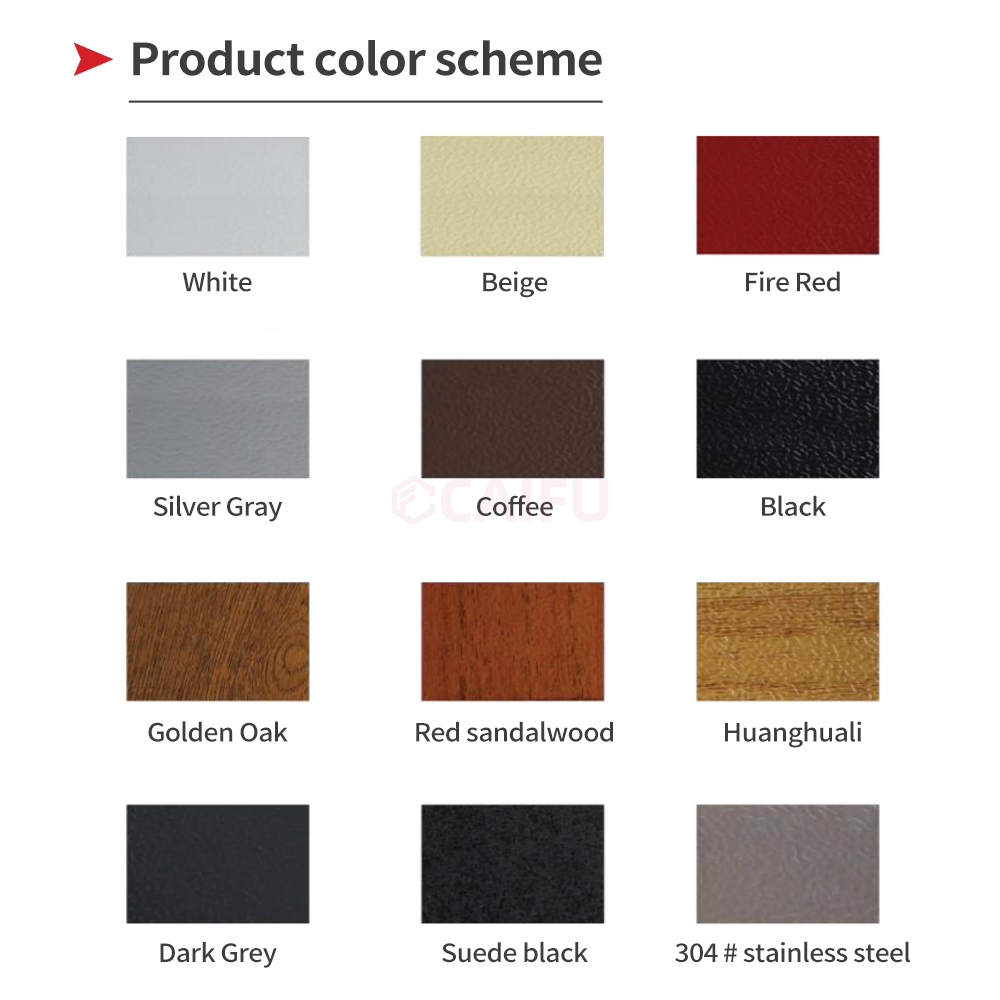 Palette de couleurs du produit