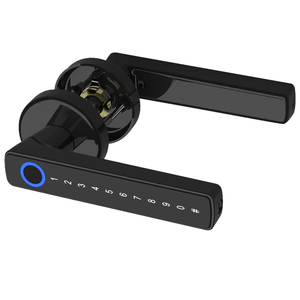 Fabrika fiyat akıllı kolu kilit akıllı kapı kolu kilitleri ile ev Ttlock Tuya kodu için parmak izi anahtarsız giriş kilidi açık - Product Image 1