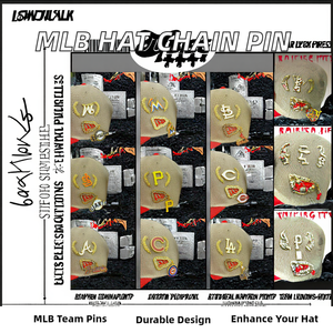 <span class=keywords><strong>MLB</strong></span> takım logosu beyzbol madalyon Set yeni dönemi emaye Pin duvarcılık rozet kolye dekoratif boncuklar emniyet pimi stok şoför şapkası zincir - Product Image 4