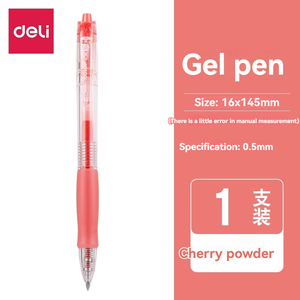 Deli SA500 High Quality <strong>Color</strong> Gel Pen Pink 1 Student <strong>Note</strong>-taking NoteTaking <strong>Notebook</strong> Colored Pen Press Move Smooth Signature Pen - Product Image 1