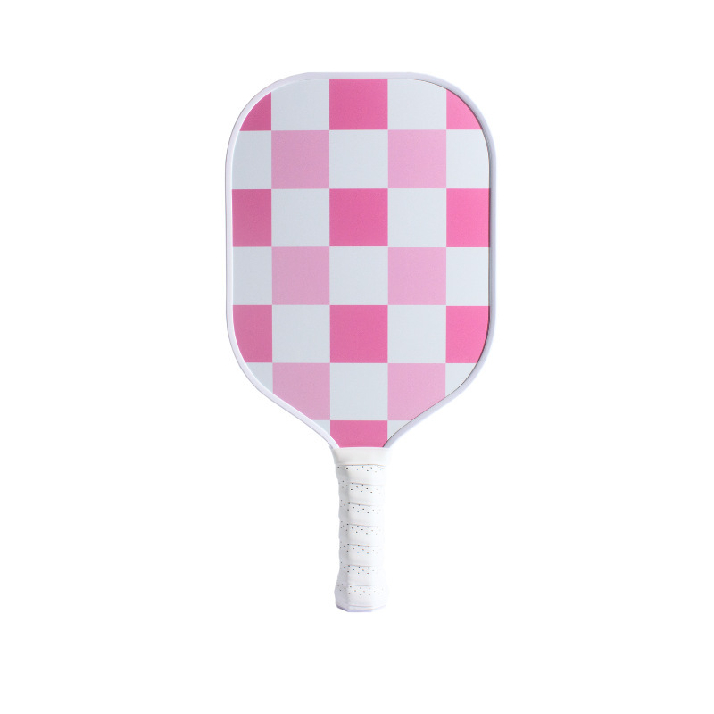Motif damier rose, raquette simple