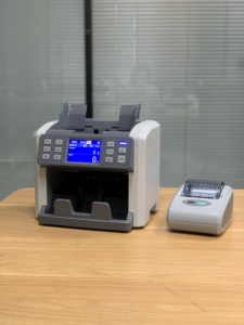 P100 EUR/USD/LYD Hochwertiger Geldzähler-Geldschein detektor mit UV MG IR DD Geldzähl maschine Automatischer Geldschein zähler - Product Image 6